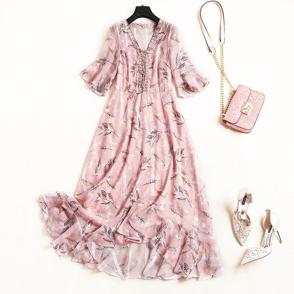 Spring Summer Elegant Half Sleeve V Neck Romantic Floral Print Chiffon Ribbon Tie Bow Midi Dress Casual Dresses A1410941, Black;gray
Spring Summer Elegant Half Sleeve V Neck Romantic Floral Print Chiffon Ribbon Tie Bow Midi Dress Casual Dresses A1410941, Black;gray