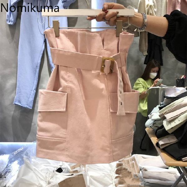 nomikuma summer new elegant women skirt belt high waist korean skirts causal pockets a-line mini faldas mujer moda 6g075 210427, Black
nomikuma summer new elegant women skirt belt high waist korean skirts causal pockets a-line mini faldas mujer moda 6g075 210427, Black