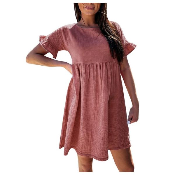 casual dresses summer ruffle short sleeve mini dress female comfy round neck solid folds high waist vestidos streetwear sundress, Black;gray
casual dresses summer ruffle short sleeve mini dress female comfy round neck solid folds high waist vestidos streetwear sundress, Black;gray