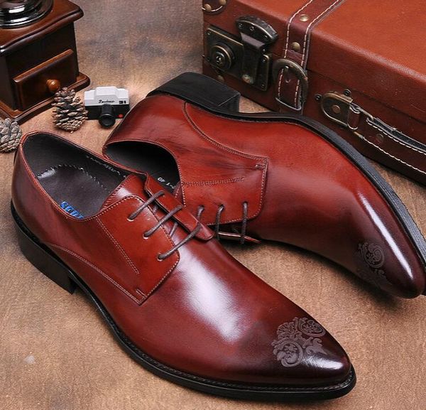 dress shoes men's european pointed toe lace-up male british leather carved business embossed wedding, Black
dress shoes men's european pointed toe lace-up male british leather carved business embossed wedding, Black