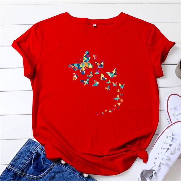women's t-shirt plus size woman tshirts 100%cotton butterflies print oversize o neck short sleeve graphic tees women t-shirts camisas, White
women's t-shirt plus size woman tshirts 100%cotton butterflies print oversize o neck short sleeve graphic tees women t-shirts camisas, White