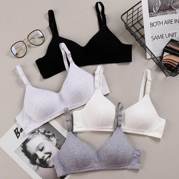 bras simple pure cotton girl underwear student bra developmental thin section gather and comfortable without steel ring, Red;black
bras simple pure cotton girl underwear student bra developmental thin section gather and comfortable without steel ring, Red;black