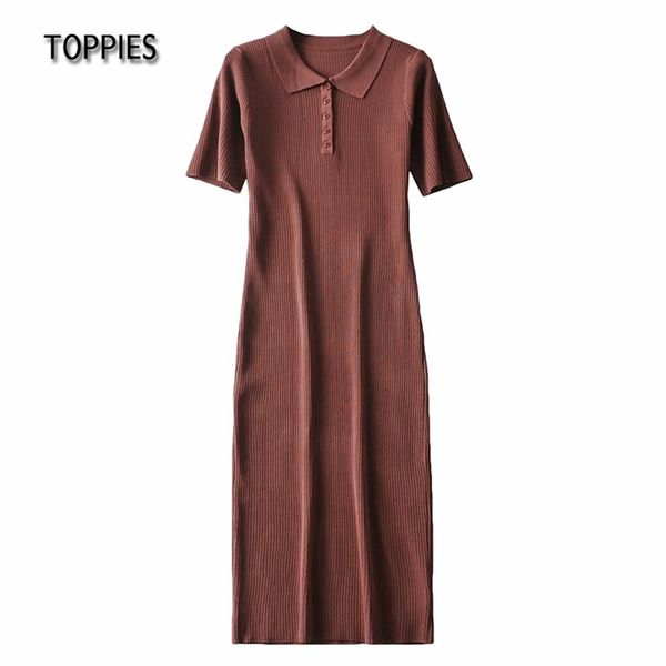 casual short sleeve t-shirt dresses knitted slim bodycon midi dress solid color turn down collar 210421, Black;gray
casual short sleeve t-shirt dresses knitted slim bodycon midi dress solid color turn down collar 210421, Black;gray