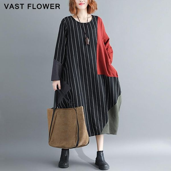 casual dresses oversize vintage striped women dress cotton linen autumn loose plus size patchwork clothes vestidos 2021 ladies, Black;gray
casual dresses oversize vintage striped women dress cotton linen autumn loose plus size patchwork clothes vestidos 2021 ladies, Black;gray