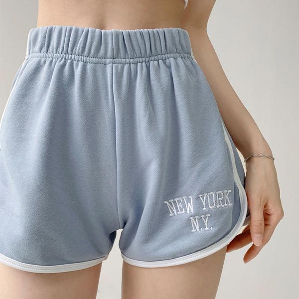 women's shorts chic york letter embroidered woman cotton sports elastic waist loose women casual joggers summer sweatshorts, White;black
women's shorts chic york letter embroidered woman cotton sports elastic waist loose women casual joggers summer sweatshorts, White;black