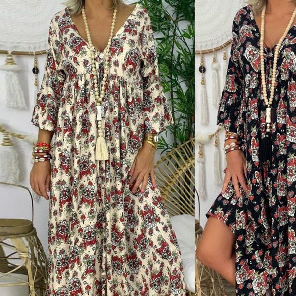 summer women dress dresses woman party night womens ladies loose plus size print long sleeve v neck maxi ropa mujer, Black;gray
summer women dress dresses woman party night womens ladies loose plus size print long sleeve v neck maxi ropa mujer, Black;gray