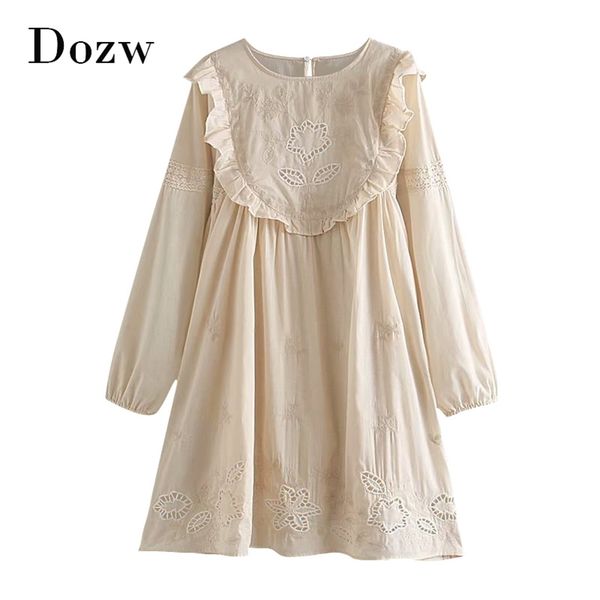 fashion cotton embroidery mini dress women stylish long sleeve flower ruffle sweet es ladies o neck casual loose 210515, Black;gray
fashion cotton embroidery mini dress women stylish long sleeve flower ruffle sweet es ladies o neck casual loose 210515, Black;gray