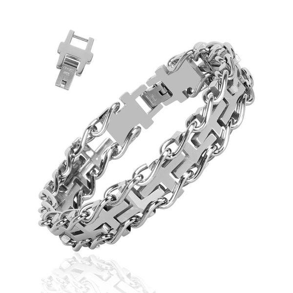 link, chain stainless steel cross link bracelet for men, christian wristband bangle cuff bracelets adjustable inner size 7.3-8.0 inch, Black
link, chain stainless steel cross link bracelet for men, christian wristband bangle cuff bracelets adjustable inner size 7.3-8.0 inch, Black