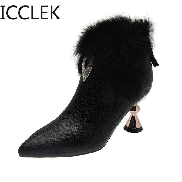 boots elegant office ankle for women autumn winter high heels shoes woman concise embroider back zipper basic, Black
boots elegant office ankle for women autumn winter high heels shoes woman concise embroider back zipper basic, Black