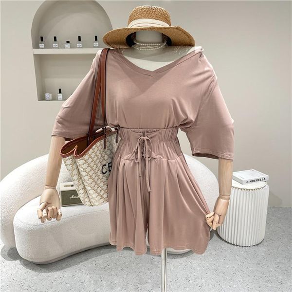 women's tracksuits clothing summer 2021 loose medium sleeve sunscreen t-shirt + wide leg shorts pants two piece set, Gray
women's tracksuits clothing summer 2021 loose medium sleeve sunscreen t-shirt + wide leg shorts pants two piece set, Gray