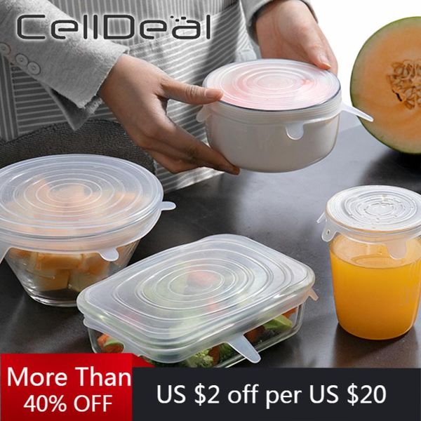 kitchen storage & organization 6 pcs/set universal fresh-keeping cover silicone stretch lids leak-proof pot strong adsorption cookware
kitchen storage & organization 6 pcs/set universal fresh-keeping cover silicone stretch lids leak-proof pot strong adsorption cookware