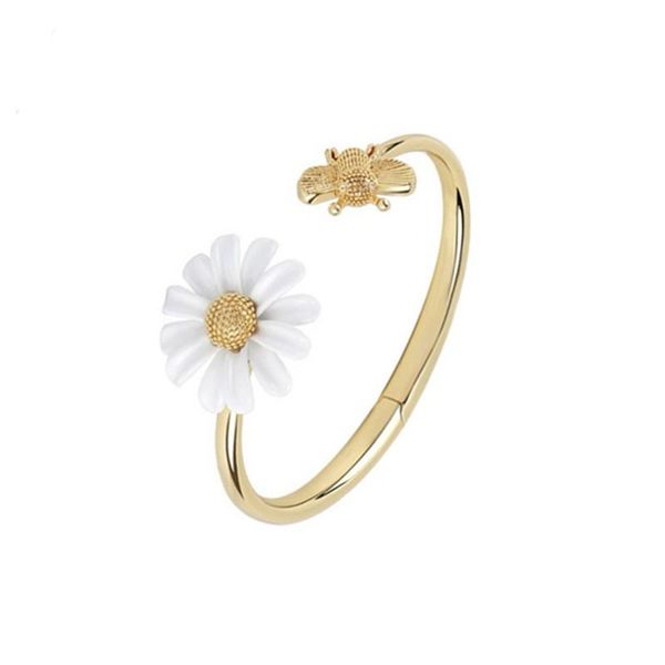 bangle bohemian cute daisy flower bracelets vintage gold metal opening bee bangles for women party wedding jewelry pulseras mujer, Black
bangle bohemian cute daisy flower bracelets vintage gold metal opening bee bangles for women party wedding jewelry pulseras mujer, Black