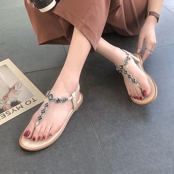 summer colored sandals with rhinestone strap roman flat crystal bohemian, Black
summer colored sandals with rhinestone strap roman flat crystal bohemian, Black
