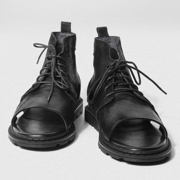 sandals brand genuine leather men 2021 summer high vintage gladiator boots luxury breathable leisure beach shoes, Black
sandals brand genuine leather men 2021 summer high vintage gladiator boots luxury breathable leisure beach shoes, Black