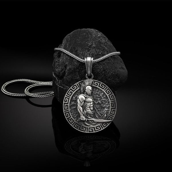 necklace designer men's personalized spartan warrior medal pendant ins hip hop 2021 womens mens luxury, Silver
necklace designer men's personalized spartan warrior medal pendant ins hip hop 2021 womens mens luxury, Silver