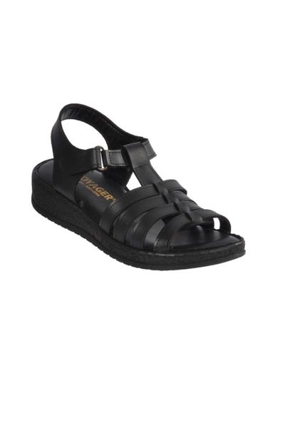 sandals women's black genuine leather