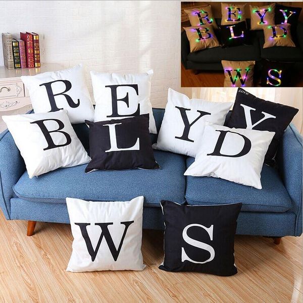 cushion/decorative pillow 26 character led light cotton polyester sofa cushion 45x45cm/17.7x17.7'' diy proposal birthday seat thro
cushion/decorative pillow 26 character led light cotton polyester sofa cushion 45x45cm/17.7x17.7'' diy proposal birthday seat thro