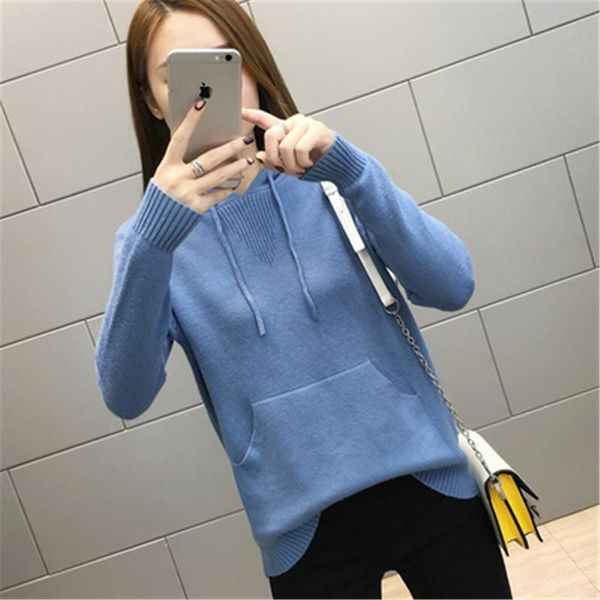 women's sweaters 2021 autumn winter women hooded knitted sweater female loose long sleeve warm korean style large size zz396, White;black
women's sweaters 2021 autumn winter women hooded knitted sweater female loose long sleeve warm korean style large size zz396, White;black