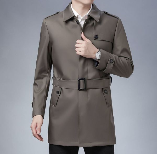 2021 spring men's middle-aged and young windbreaker medium length busins leisure lapel et fashion, Tan;black
2021 spring men's middle-aged and young windbreaker medium length busins leisure lapel et fashion, Tan;black