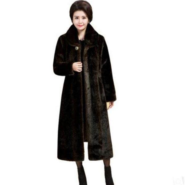 women's wool & blends s/6xl womens x-long section thick imitation fur overcoats large size casual female elegant faux outwear fake, Black
women's wool & blends s/6xl womens x-long section thick imitation fur overcoats large size casual female elegant faux outwear fake, Black