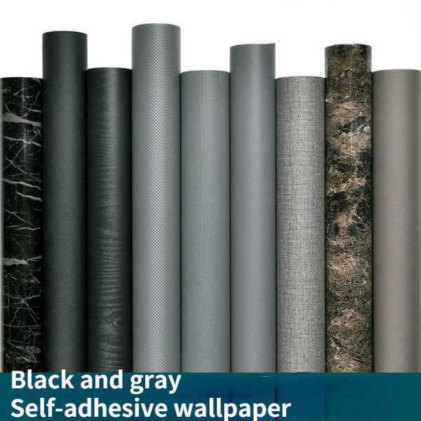 wallpapers black and gray waterproof self-adhesive wallpaper wardrobe furniture deskstickers kitchen cabinets home decoration
wallpapers black and gray waterproof self-adhesive wallpaper wardrobe furniture deskstickers kitchen cabinets home decoration