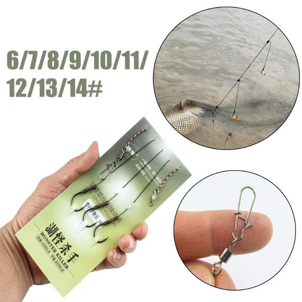 fishing hooks 1set ready tied 3 hook combination fishhook artificial rig swivel tackle 6# 7# 8# 9# 10# 11# 12# 13# 14#
fishing hooks 1set ready tied 3 hook combination fishhook artificial rig swivel tackle 6# 7# 8# 9# 10# 11# 12# 13# 14#