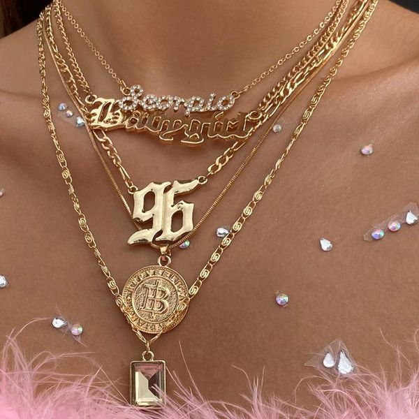 pendant necklaces 2021 bohemian multi-layer letter rhinestone necklace women's geometric coin jewelry wholesale, Silver
pendant necklaces 2021 bohemian multi-layer letter rhinestone necklace women's geometric coin jewelry wholesale, Silver