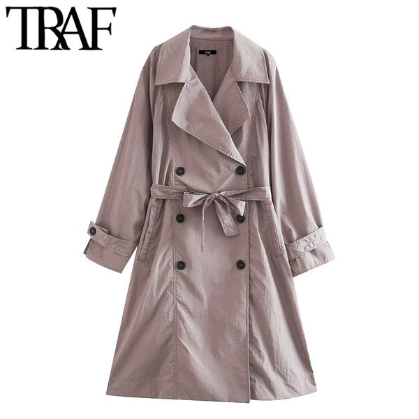 traf women fashion with belt double breasted loose trench coat vintage long sleeve pockets female outerwear chic overcoat 210415, Tan;black
traf women fashion with belt double breasted loose trench coat vintage long sleeve pockets female outerwear chic overcoat 210415, Tan;black