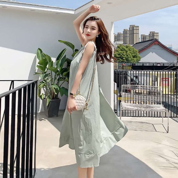 dresses suspender women's casual summer korean version loose and fairy french minority design sense holiday dress, Black;gray
dresses suspender women's casual summer korean version loose and fairy french minority design sense holiday dress, Black;gray
