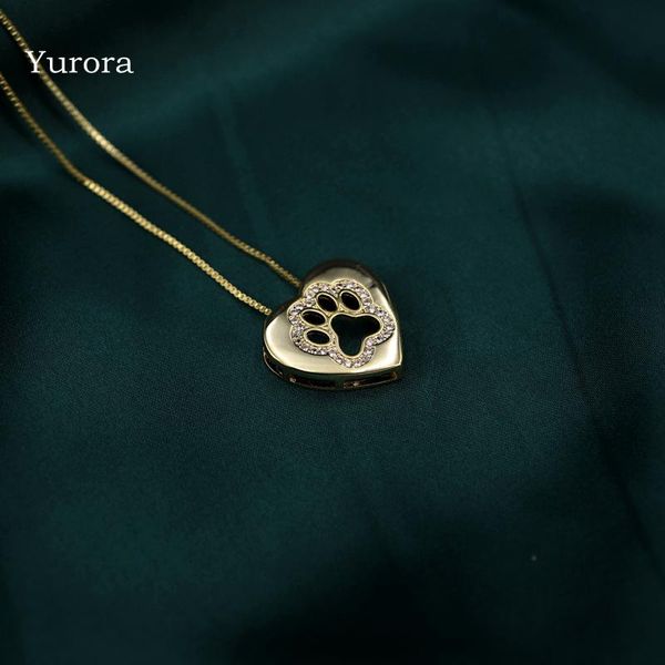 chains yurora trendy gold color dog cat pets footprint pendant necklace for women cubic zirconia heart cute animal fashion jewelry, Silver
chains yurora trendy gold color dog cat pets footprint pendant necklace for women cubic zirconia heart cute animal fashion jewelry, Silver