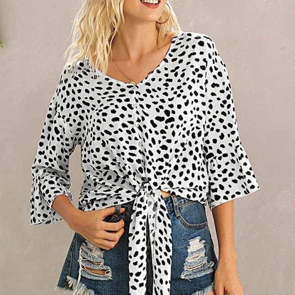 fashion dot print bandage blouse shirt flare sleeve v-neck casual summer ladies female women long blusas pullover women's blouses & sh, White
fashion dot print bandage blouse shirt flare sleeve v-neck casual summer ladies female women long blusas pullover women's blouses & sh, White