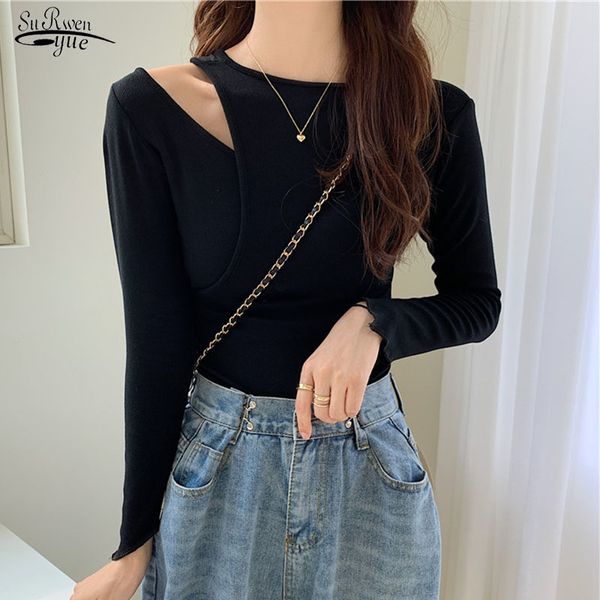 autumn slim-fit off-shoulder fake two-piece long sleeve t-shirt solid cotton korean clothes women tunic 10940 210521, White
autumn slim-fit off-shoulder fake two-piece long sleeve t-shirt solid cotton korean clothes women tunic 10940 210521, White