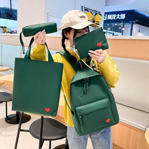 4pcs sets backpack school bags for teenage girls women casual canvas teenager shoulder bag mochilas
4pcs sets backpack school bags for teenage girls women casual canvas teenager shoulder bag mochilas
