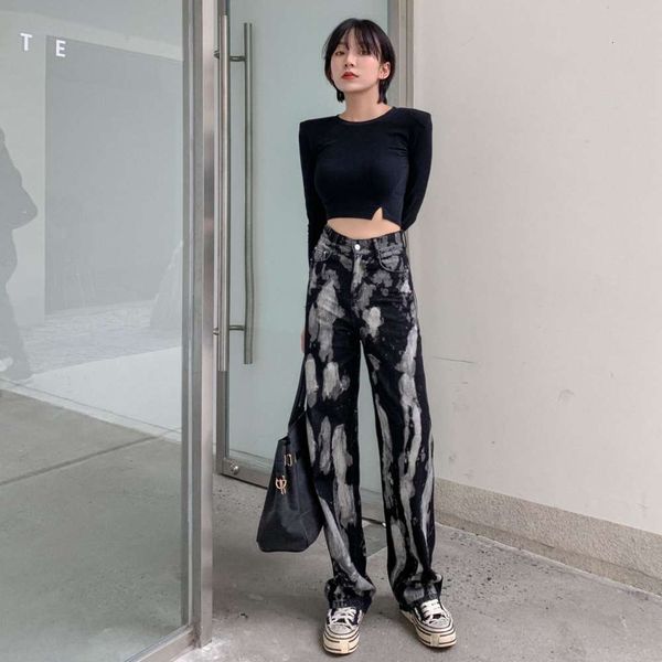 spring and autumn tie dyed street high waist tube thin loose wide leg trousers women, Blue
spring and autumn tie dyed street high waist tube thin loose wide leg trousers women, Blue