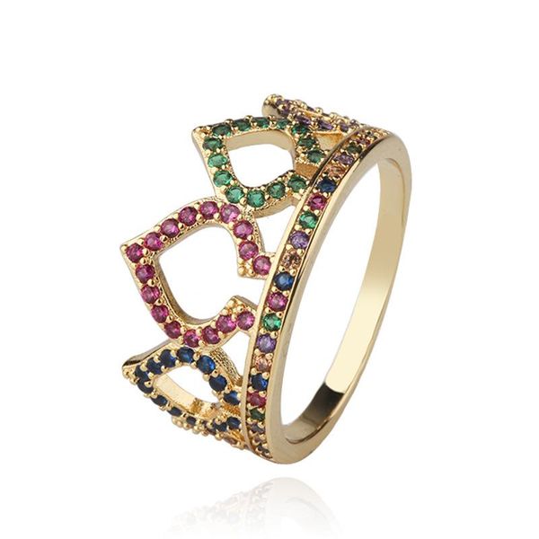 cluster rings luxury princess queen crown ring colorful cubic zircons stone women gold color cz engagement wedding party finger wholesale, Golden;silver
cluster rings luxury princess queen crown ring colorful cubic zircons stone women gold color cz engagement wedding party finger wholesale, Golden;silver