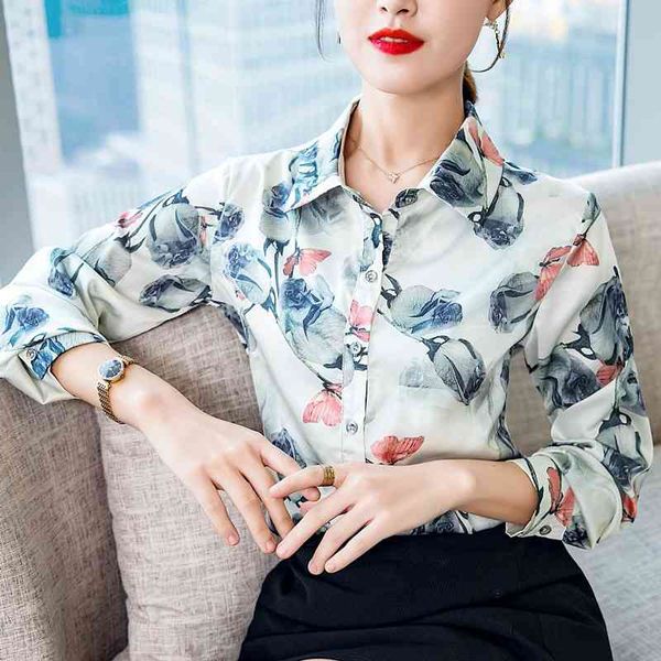 blouses shirts spring plus size turn down collar long sleeve flower print chiffon women blusas clothes 680e 210420, White
blouses shirts spring plus size turn down collar long sleeve flower print chiffon women blusas clothes 680e 210420, White