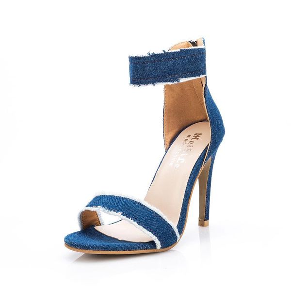 summer fashion gladiator denim women sandals high heels open toe concise party shoes thin ladies wedding, Black
summer fashion gladiator denim women sandals high heels open toe concise party shoes thin ladies wedding, Black