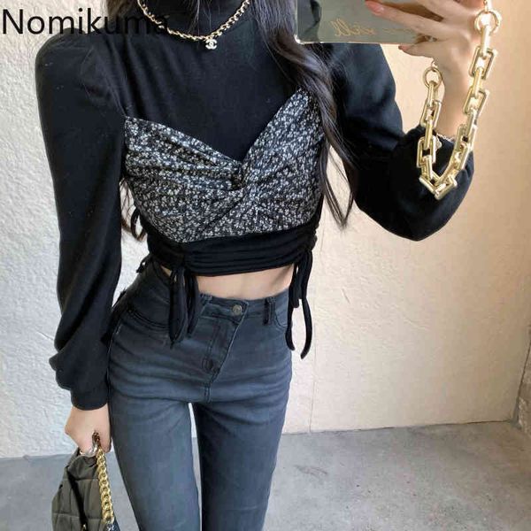 nomikuma korean drawstring slim waist short t shirt floral patchwork puff sleeve turtleneck graphic tees women 6e010 210427, White
nomikuma korean drawstring slim waist short t shirt floral patchwork puff sleeve turtleneck graphic tees women 6e010 210427, White