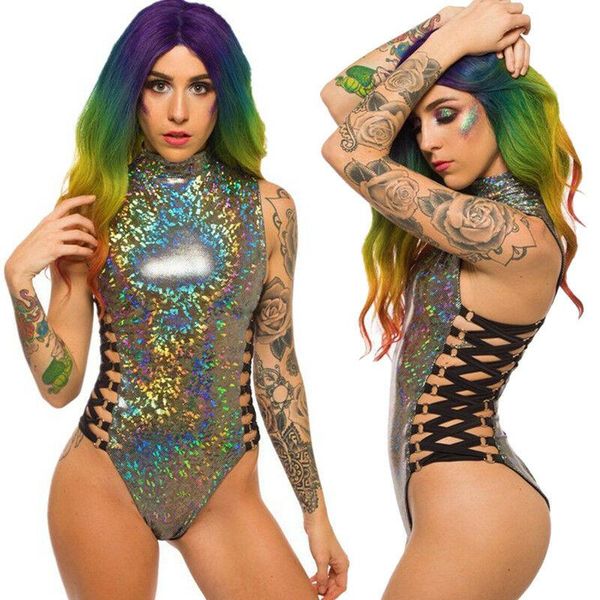 women summer sleeveless collant bandage laser swimwear bodysuit overalls cocktail club women's zipper up beachwear one-piece suits
women summer sleeveless collant bandage laser swimwear bodysuit overalls cocktail club women's zipper up beachwear one-piece suits