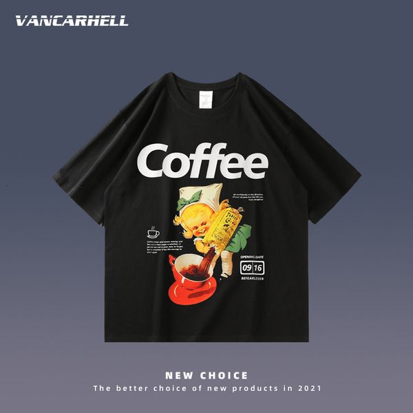tee polo 2021 summer short sleeve t-shirt men's fashion oil painting cartoon character printing loose student couple, White;black
tee polo 2021 summer short sleeve t-shirt men's fashion oil painting cartoon character printing loose student couple, White;black