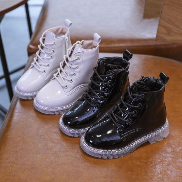 autumn kids boots girls leather shoes patent solid color children boys ankle non-slip student sm118, Black;grey
autumn kids boots girls leather shoes patent solid color children boys ankle non-slip student sm118, Black;grey