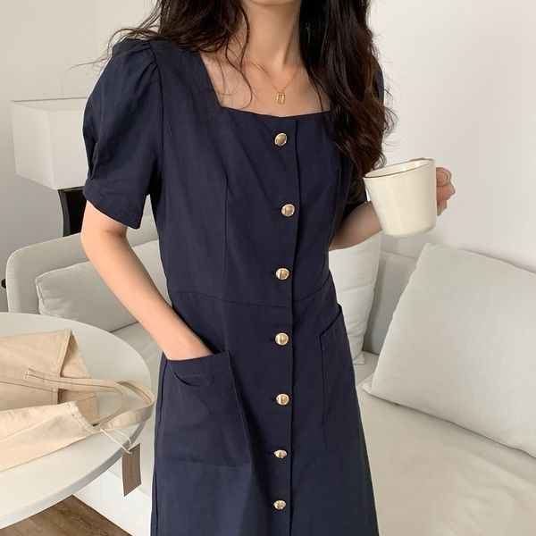 casual dresses french retro elegant square neck metal single-breasted slim puff sleeve dress three-color dresses women tdo0, Black;gray
casual dresses french retro elegant square neck metal single-breasted slim puff sleeve dress three-color dresses women tdo0, Black;gray