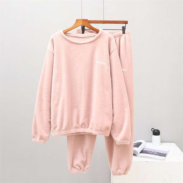 women winter flannel pajama set fleece pajamas sleepwear homewear thick warm velvet female suit fall sweatshirt ladies pyjama 210928, Black;red
women winter flannel pajama set fleece pajamas sleepwear homewear thick warm velvet female suit fall sweatshirt ladies pyjama 210928, Black;red