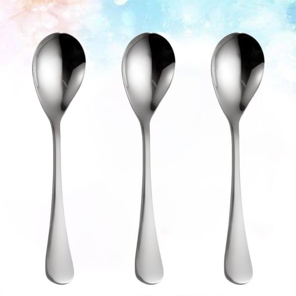 spoons 3pcs long handle soup stainless steel thick scoop serving spoon tableware for home restaurant (size 3)
spoons 3pcs long handle soup stainless steel thick scoop serving spoon tableware for home restaurant (size 3)