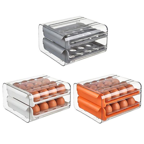 storage bottles & jars plastic double-layer egg box drawer type fresh-keeping container refrigerator anti-drop
storage bottles & jars plastic double-layer egg box drawer type fresh-keeping container refrigerator anti-drop