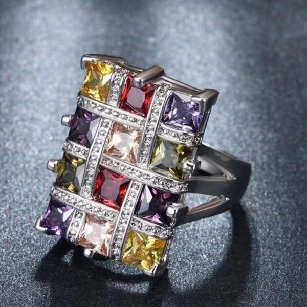 wedding rings fashion domineering rectangle cz colour crystal ring luxury silver plated women zircon charm jewelry, Slivery;golden
wedding rings fashion domineering rectangle cz colour crystal ring luxury silver plated women zircon charm jewelry, Slivery;golden