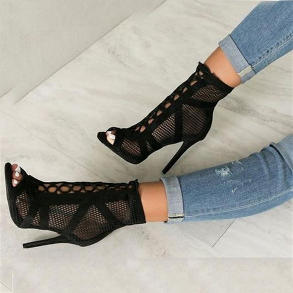summer high heels ladies shoes ankle sandals boots women black mesh hollow peep toe pumps cross strappy gladiator
summer high heels ladies shoes ankle sandals boots women black mesh hollow peep toe pumps cross strappy gladiator