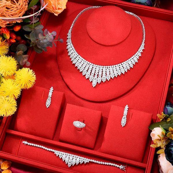 earrings & necklace godki trendy sparkling arabia jewelry sets for women wedding party zircon cz african dubai bridal set dance, Silver
earrings & necklace godki trendy sparkling arabia jewelry sets for women wedding party zircon cz african dubai bridal set dance, Silver