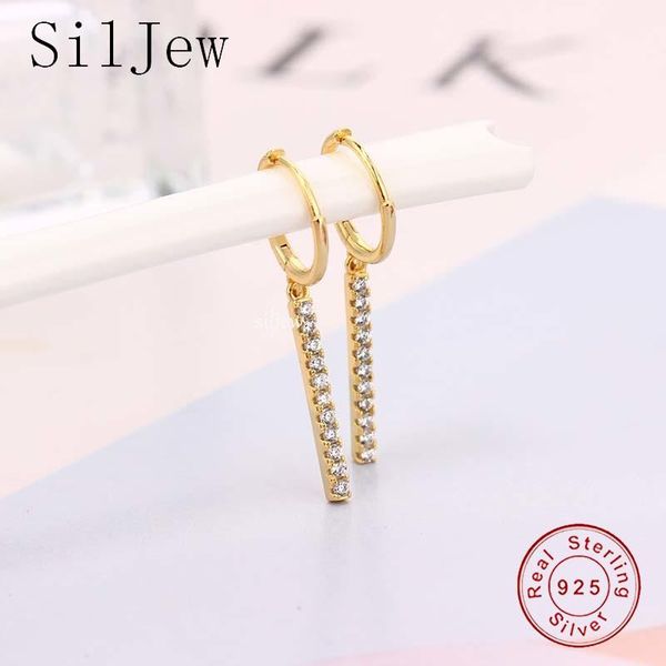 hoop & huggie siljewreal 925 sterling silver zircon stick huggies earrings for fashion women hiphop fine jewelry minimalist accessories, Golden;silver
hoop & huggie siljewreal 925 sterling silver zircon stick huggies earrings for fashion women hiphop fine jewelry minimalist accessories, Golden;silver