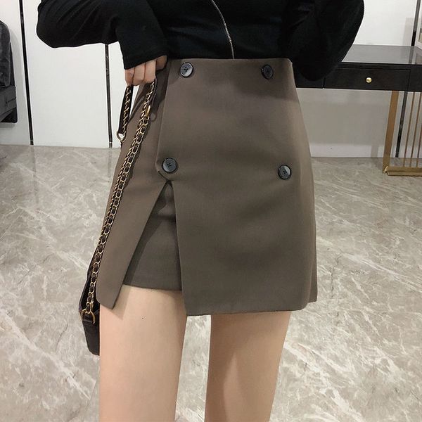 skirts irregular women's drs 2021 spring and summer fashion high waist split a-line ins thin hip wrap short skirt, Black 
skirts irregular women's drs 2021 spring and summer fashion high waist split a-line ins thin hip wrap short skirt, Black
